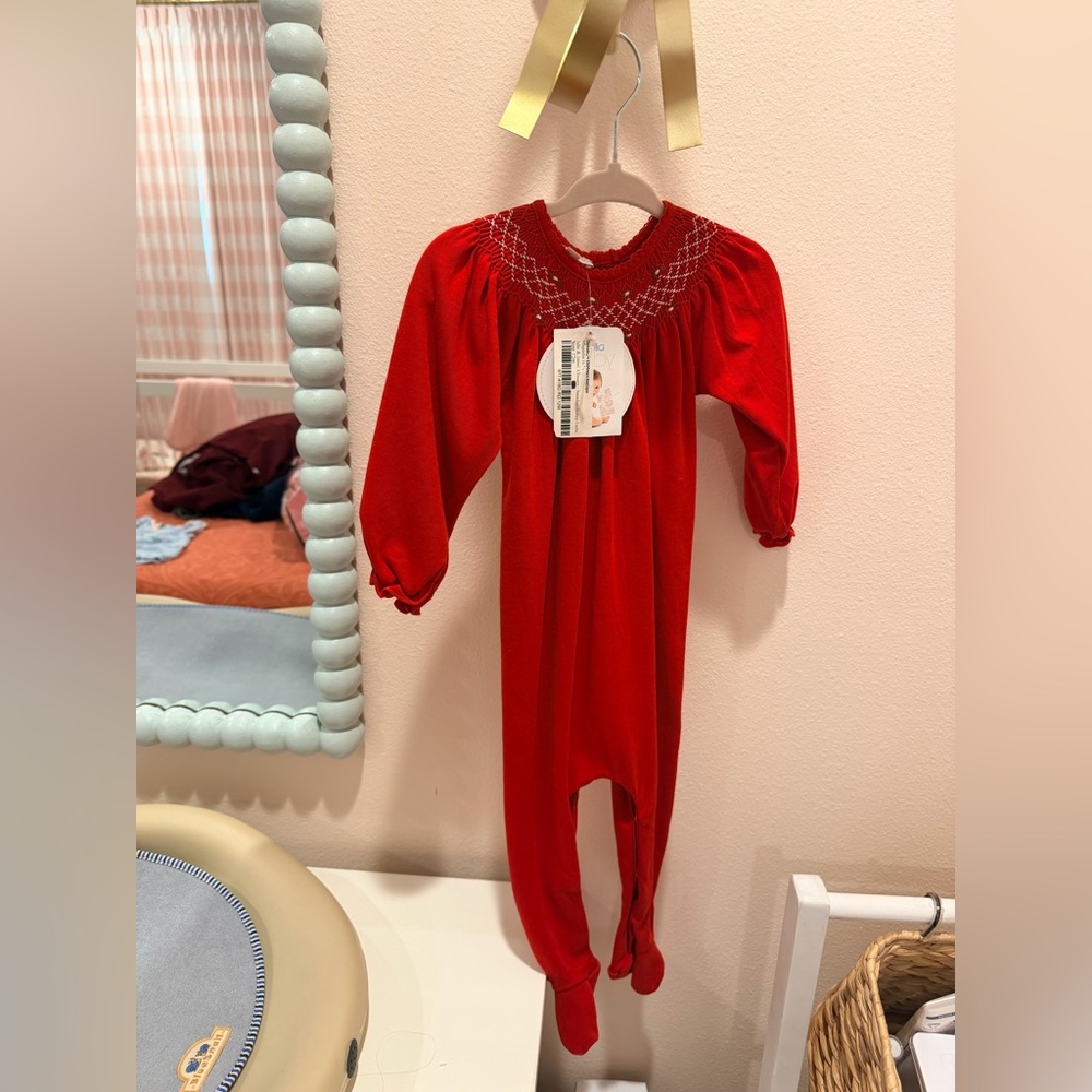 Elegant Red Kids Footie